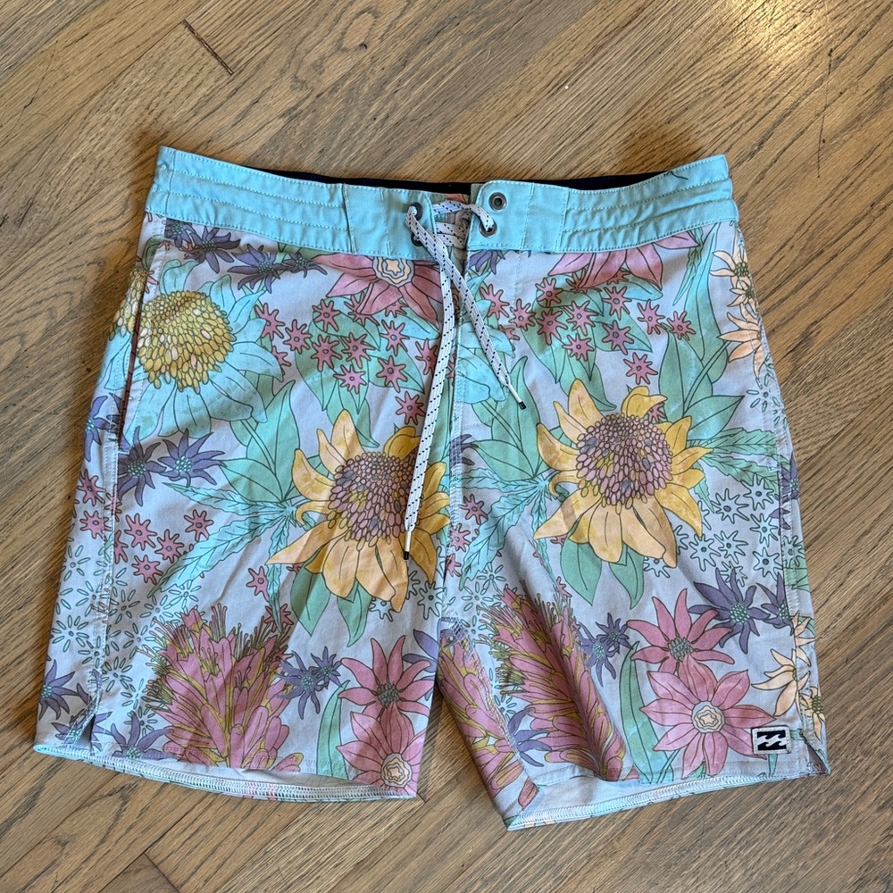 Billabong Floral Aqua Board Shorts